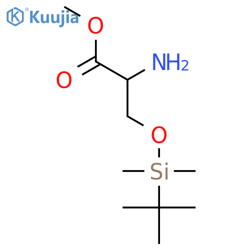 D-Serine, O-[(1,1-dimethylethyl)dimethylsilyl]-, methyl ester structure