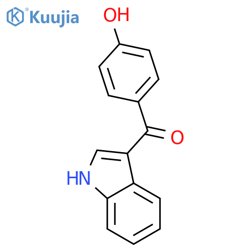 (4-hydroxyphenyl)(1H-indol-3-yl)methanone structure