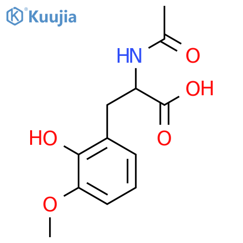 2-Acetamido-3-(2-hydroxy-3-methoxyphenyl)propanoic acid structure