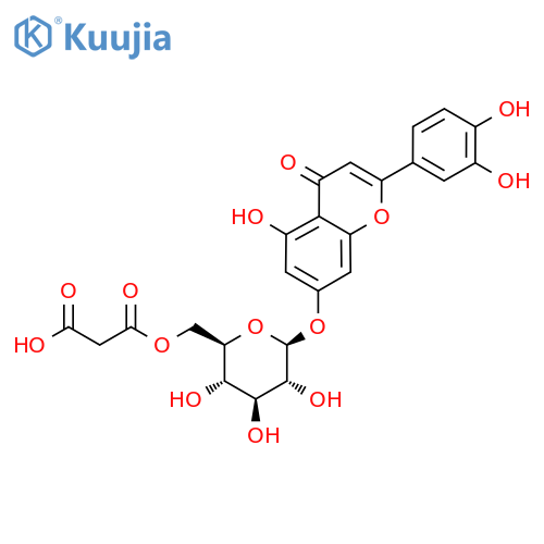 Luteolin 7-O-(6''-malonylglucoside) structure