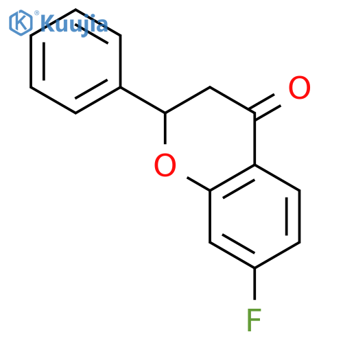 4H-1-Benzopyran-4-one, 7-fluoro-2,3-dihydro-2-phenyl- structure
