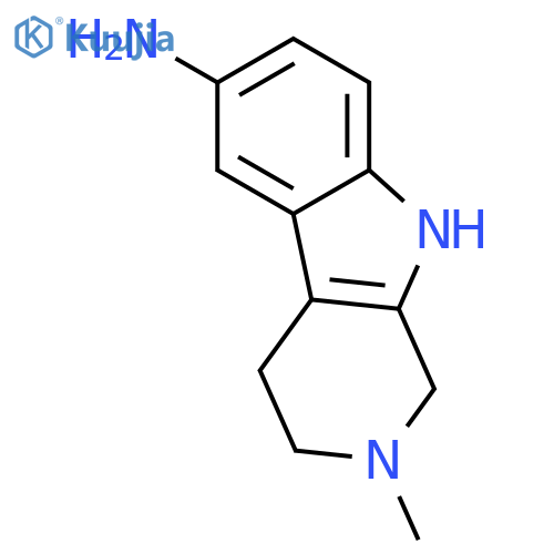 2-methyl-1H,2H,3H,4H,9H-pyrido3,4-bindol-6-amine structure