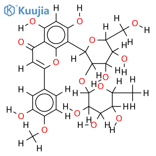 4'-Me ether,2''-O-alpha-L-rhamnopyranoside-Orientin+ structure
