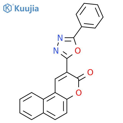 3H-Naphtho[2,1-b]pyran-3-one, 2-(5-phenyl-1,3,4-oxadiazol-2-yl)- structure