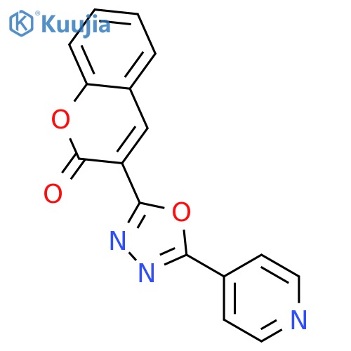 3-5-(pyridin-4-yl)-1,3,4-oxadiazol-2-yl-2H-chromen-2-one structure