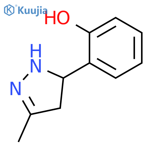 Phenol, 2-(4,5-dihydro-3-methyl-1H-pyrazol-5-yl)- structure