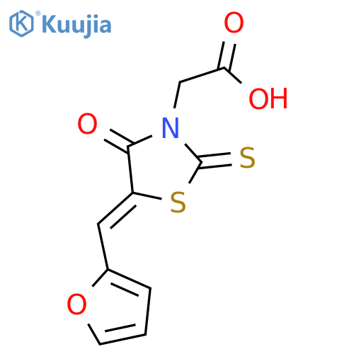 3-Thiazolidineacetic acid, 5-(2-furanylmethylene)-4-oxo-2-thioxo- structure