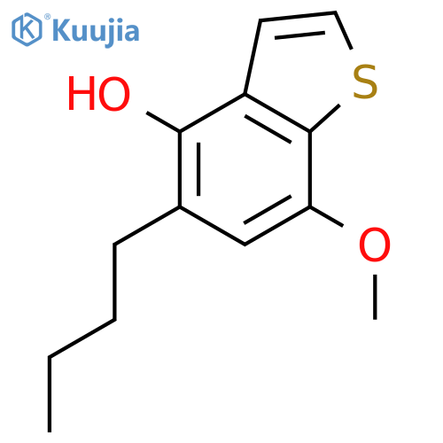 Benzo[b]thiophene-4-ol,5-butyl-7-methoxy- structure