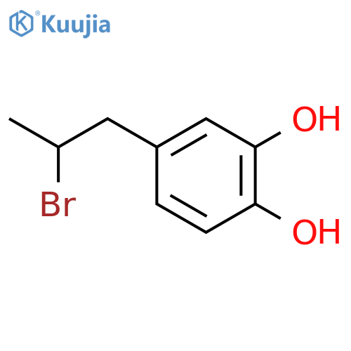 4-(2-bromopropyl)benzene-1,2-diol structure