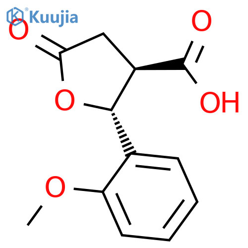 trans-2-(2-Methoxyphenyl)-5-oxotetrahydrofuran-3-carboxylic acid structure