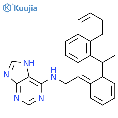 N-[(12-methyltetraphen-7-yl)methyl]-7H-purin-6-amine structure