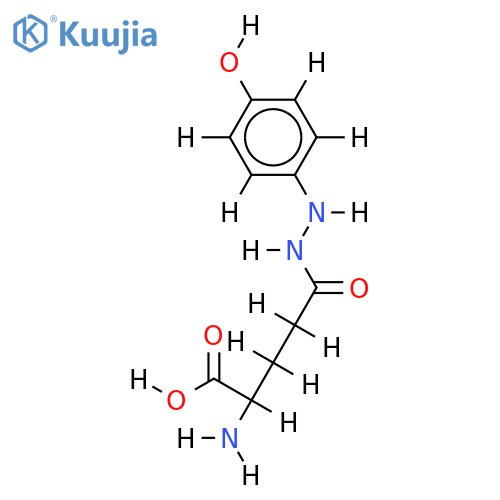 L-glutamic acid 5-[(4-hydroxyphenyl)-hydrazide] structure