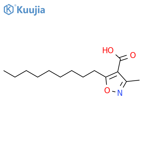 4-Isoxazolecarboxylic acid, 3-methyl-5-nonyl- structure