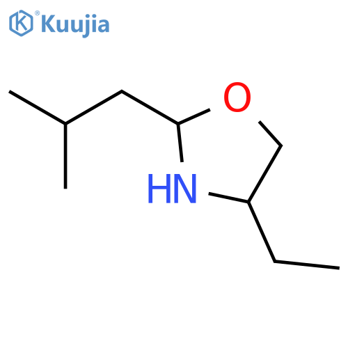 Oxazolidine, 4-ethyl-2-(2-methylpropyl)- structure