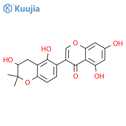 2',3'-Dihydro-3',5,5',7-tetrahydroxy-2',2'-dimethyl[3,6'-bi-4H-1-benzopyran]-4-one structure