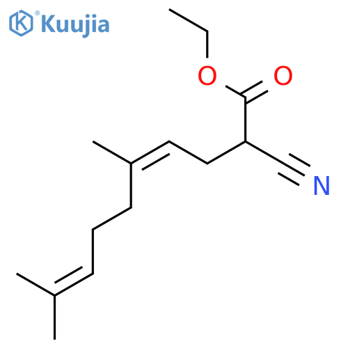 4,8-Decadienoic acid, 2-cyano-5,9-dimethyl-, ethyl ester, (Z)- structure