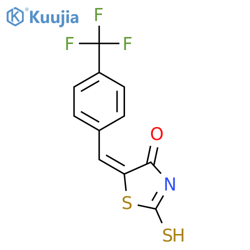 (5E)-2-Mercapto-5-4-(trifluoromethyl)benzylidene-1,3-thiazol-4(5H)-one structure