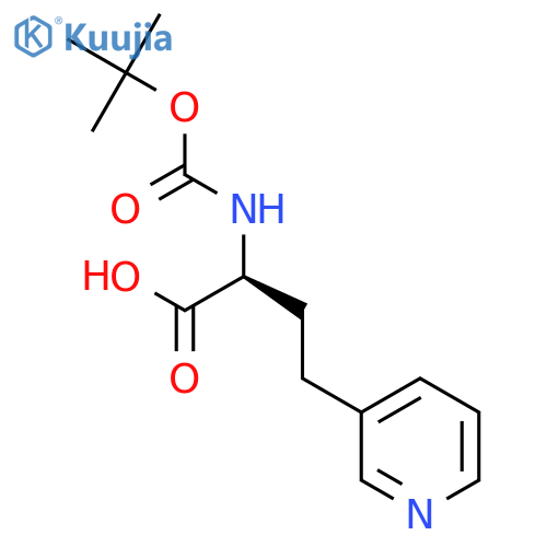 (S)-2-Tert-butoxycarbonylamino-4-pyridin-3-YL-butyric acid structure