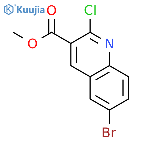 3-Quinolinecarboxylic acid, 6-bromo-2-chloro-, methyl ester structure