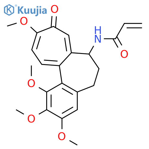 N-[(7S)-1,2,3,10-tetramethoxy-9-oxo-5,6,7,9-tetrahydrobenzo[a]heptalen-7-yl]prop-2-enamide structure