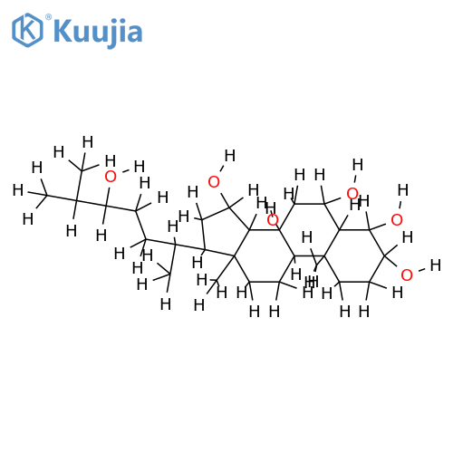 (3beta,4beta,5alpha,6beta.15alpha,24S)-Cholestane-3,4,6,8,15,24-hexol structure