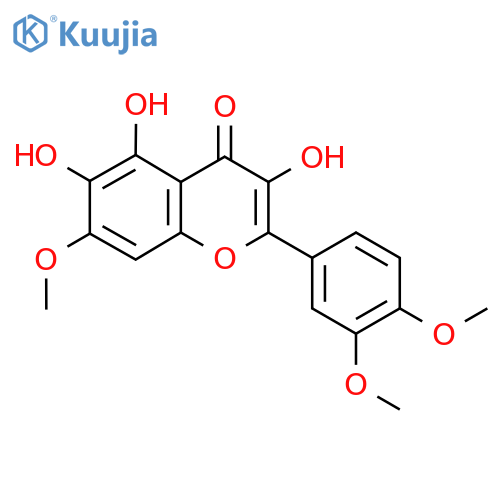 3,5,6-Trihydroxy-3',4',7-trimethoxyflavone structure