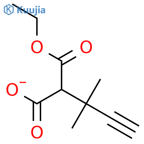 Propanedioic acid, (1,1-dimethyl-2-propynyl)-, monoethyl ester structure