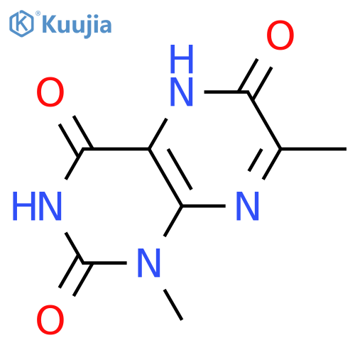 1,5-Dihydro-2,4,6(3H)-pteridinetrione; 1,7-Di-Me structure