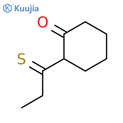 Cyclohexanone, 2-(1-thioxopropyl)- structure