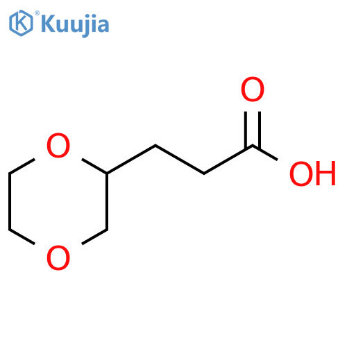 3-(1,4-dioxan-2-yl)propanoic acid structure
