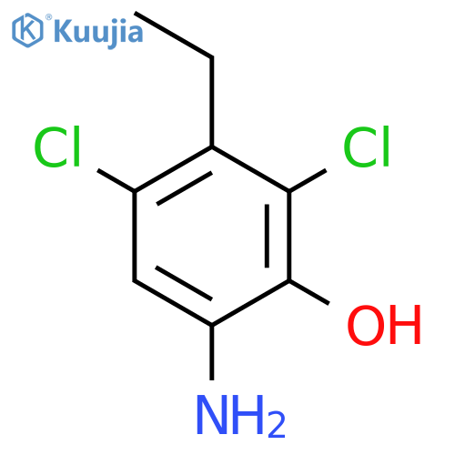 Phenol, 6-amino-2,4-dichloro-3-ethyl- structure