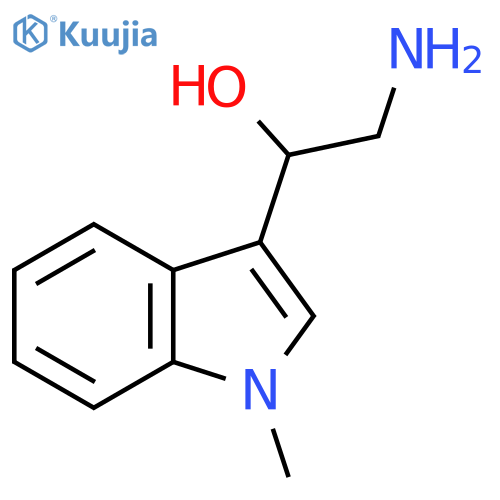 2-Amino-1-(1-methyl-1H-indol-3-yl)ethanol structure