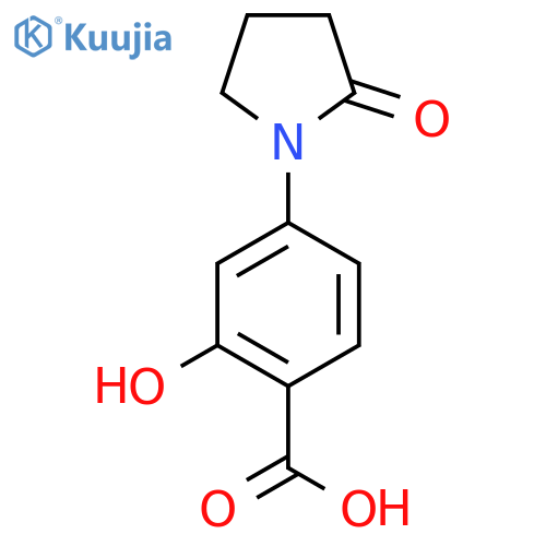 2-Hydroxy-4-(2-oxopyrrolidin-1-yl)benzoic acid structure