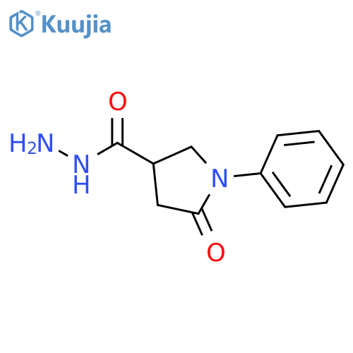 5-Oxo-1-phenylpyrrolidine-3-carbohydrazide structure