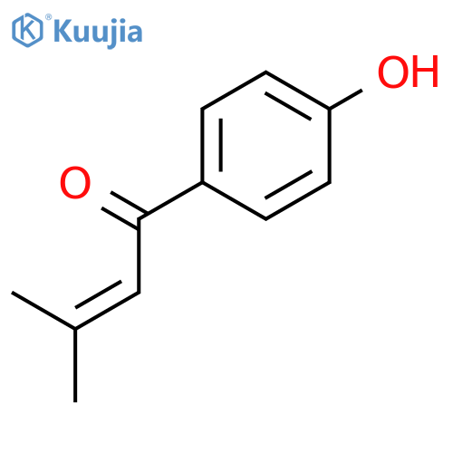 1-(4-hydroxyphenyl)-3-methylbut-2-en-1-one structure