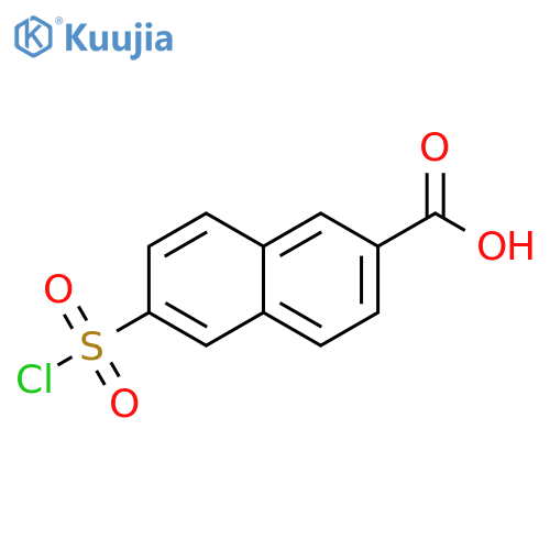 2-Naphthalenecarboxylic acid, 6-(chlorosulfonyl)- structure