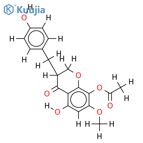 7-Me ether,8-Ac-5,7,8-Trihydroxy-3-(4-hydroxybenzyl)-4-chromanone structure