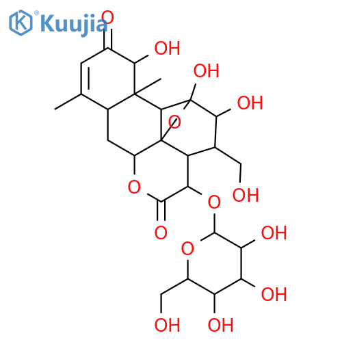 Glaucarubol; 18-Hydroxy, 2-ketone, 15-O-β-D-glucopyranoside structure