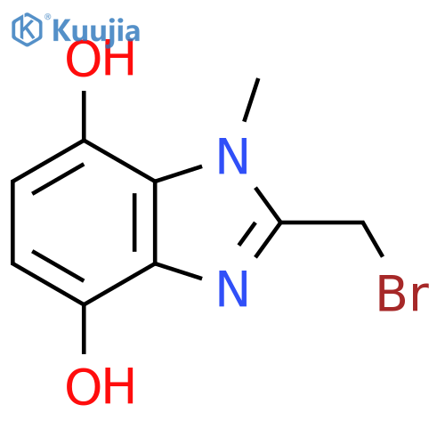 1H-Benzimidazole-4,7-diol, 2-(bromomethyl)-1-methyl- structure
