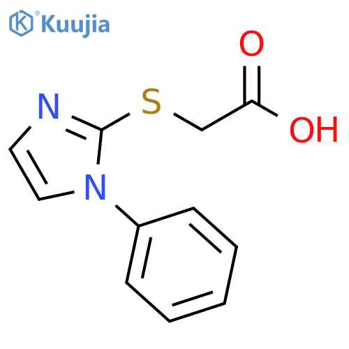 Acetic acid, 2-[(1-phenyl-1H-imidazol-2-yl)thio]- structure